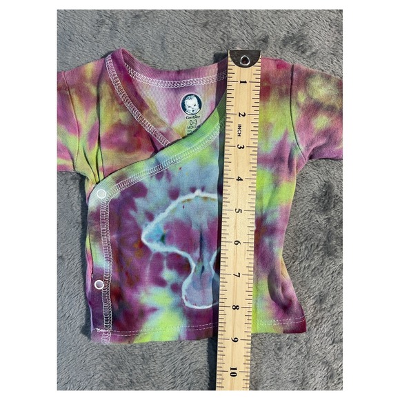 Gerber Infant Tie-Dye Wrap‎ T-Shirt 0-3M Cotton Multicolor - Picture 4 of 6